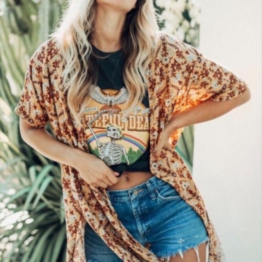 Grateful Dead band Graphic Tee Skeleton Bird black - Picture 3 of 5